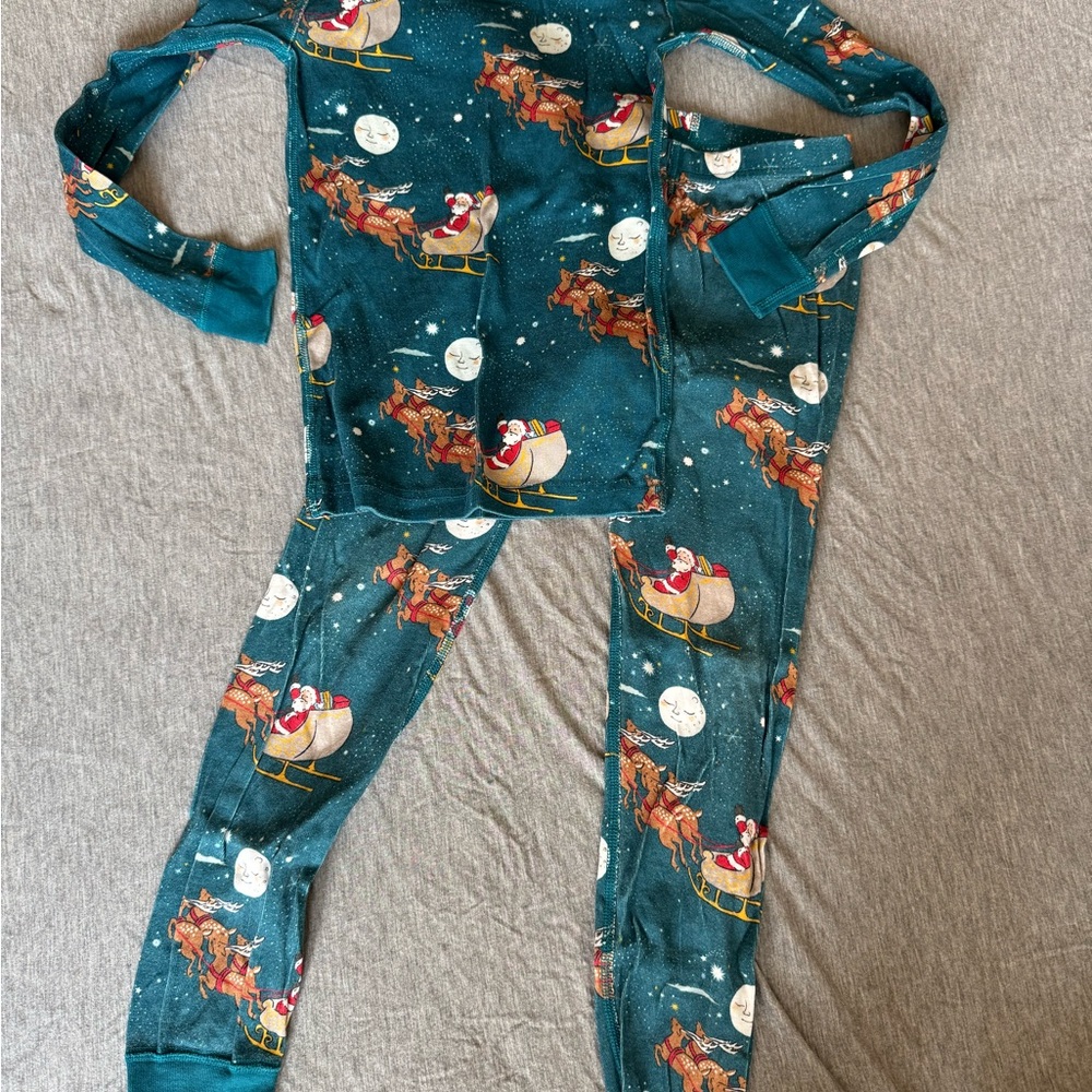 Festive Sleigh Ride Hanna Andersson Santa Kids Pajamas